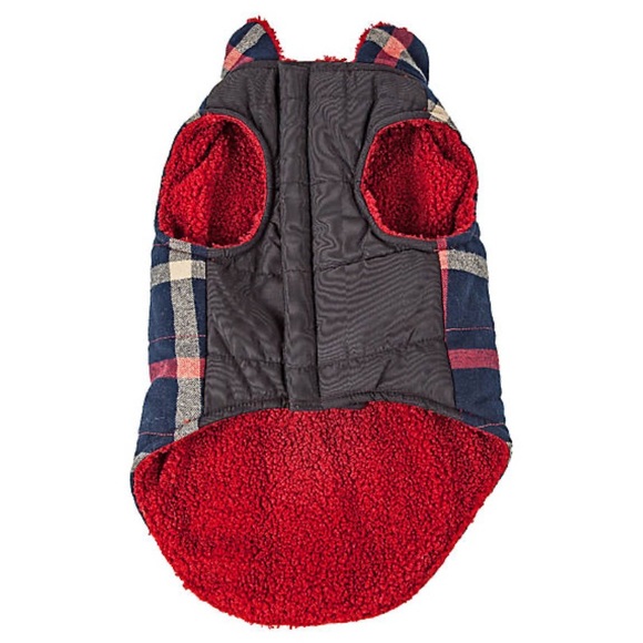 Pet Life Allegiance Insulated Plaid Dog Jacket w/ Interior Sherpa - Picture 10 of 17
